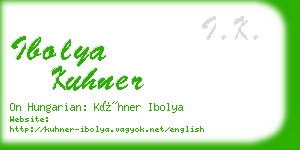 ibolya kuhner business card